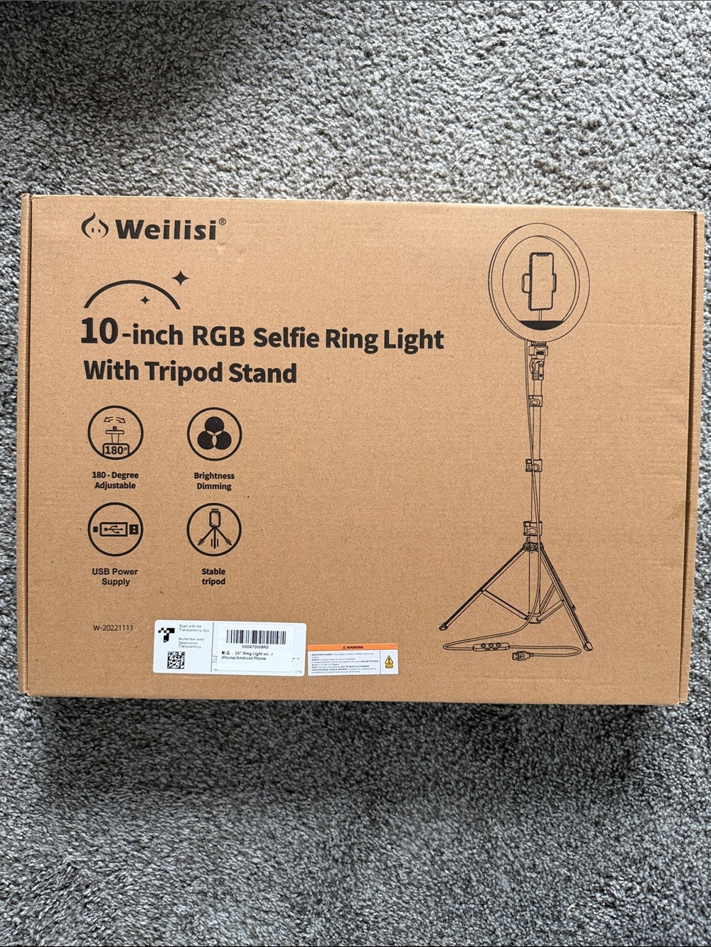10-inch RGB Selfie Ring Light with Tripod Stand